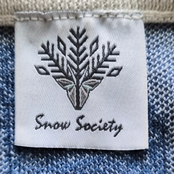 SPRING SALE | Sole Society “No Neige No Snow” Graphic Ski Sweater Alpine Knit - Picture 4 of 6